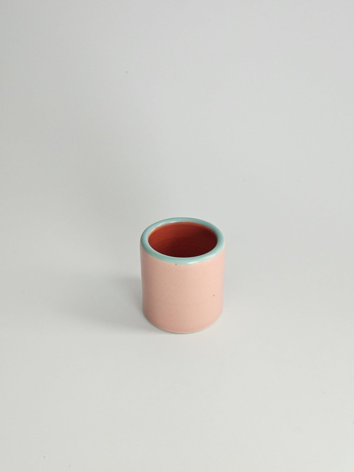Handmade Ceramic Color Block Espresso Cup: Wheel Thrown Shot Glass