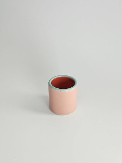 Handmade Ceramic Color Block Espresso Cup: Wheel Thrown Shot Glass