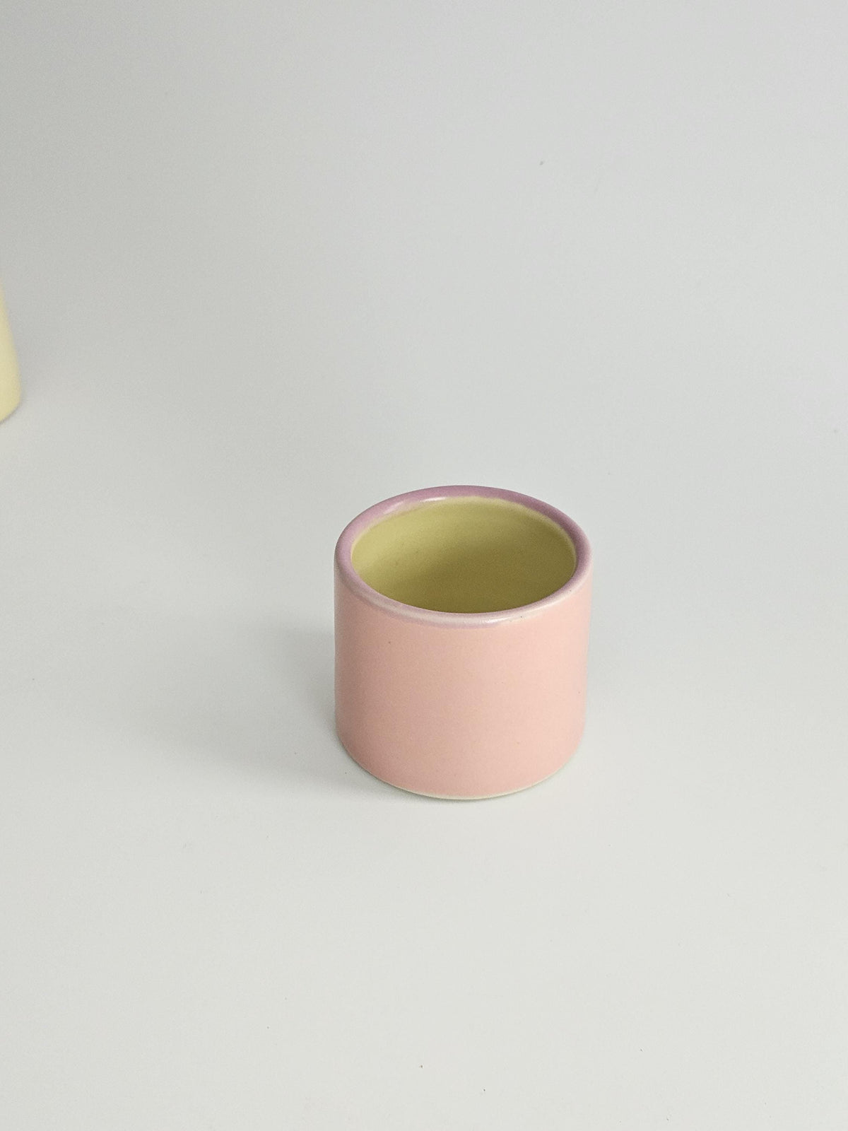 Handmade Ceramic Color Block Espresso Cup: Wheel Thrown Shot Glass