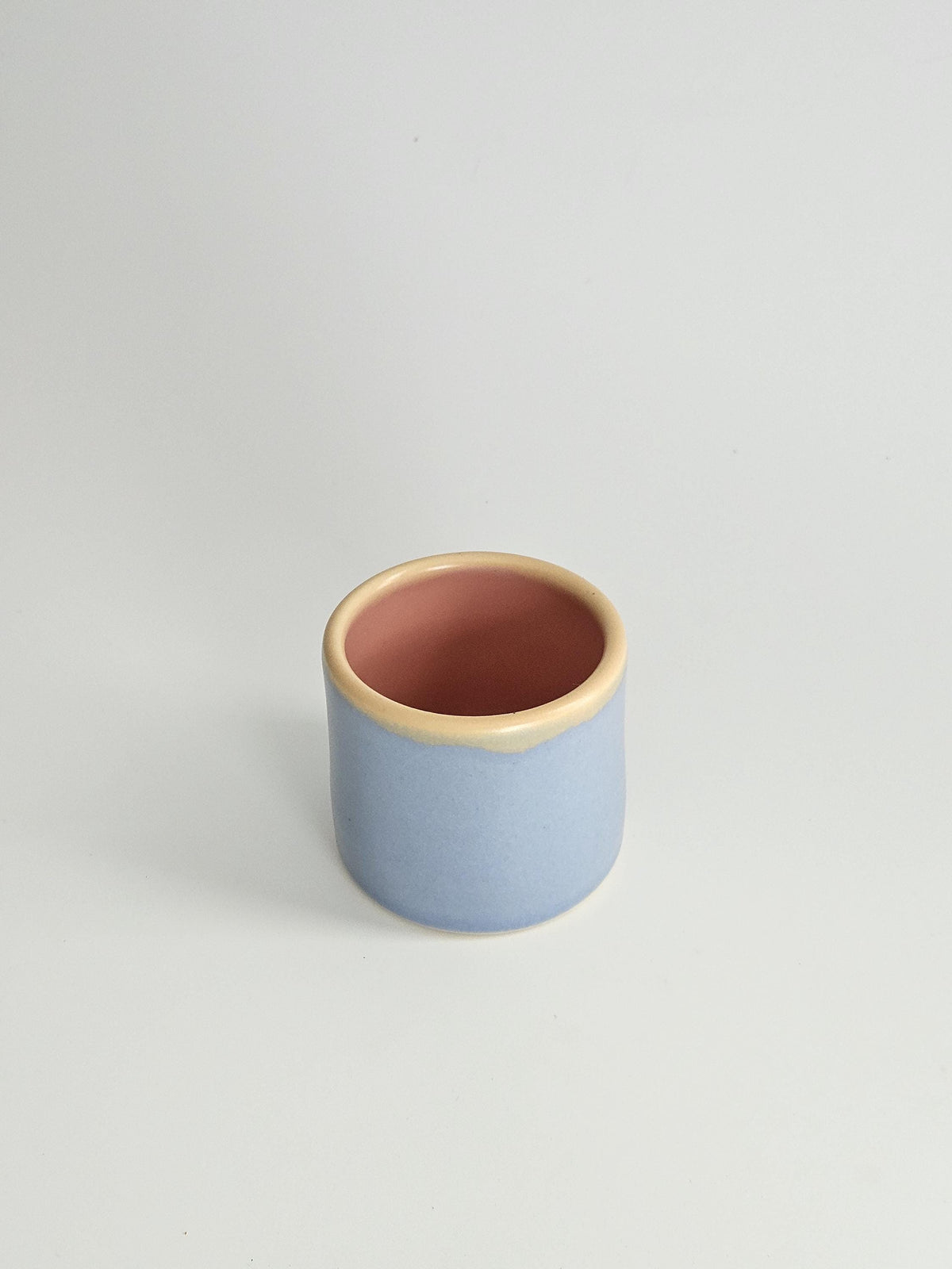 Handmade Ceramic Color Block Espresso Cup: Wheel Thrown Shot Glass