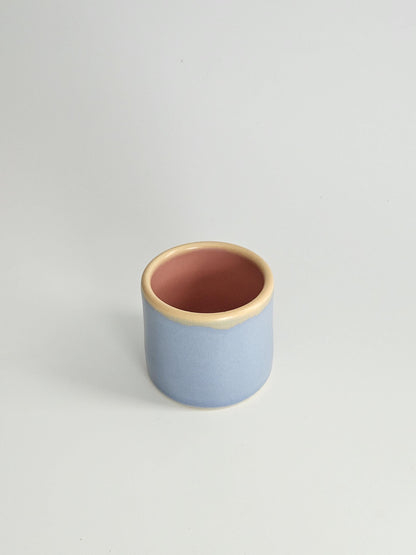 Handmade Ceramic Color Block Espresso Cup: Wheel Thrown Shot Glass
