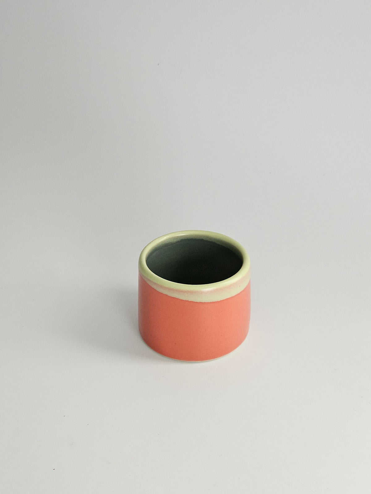 Handmade Ceramic Color Block Espresso Cup: Wheel Thrown Shot Glass