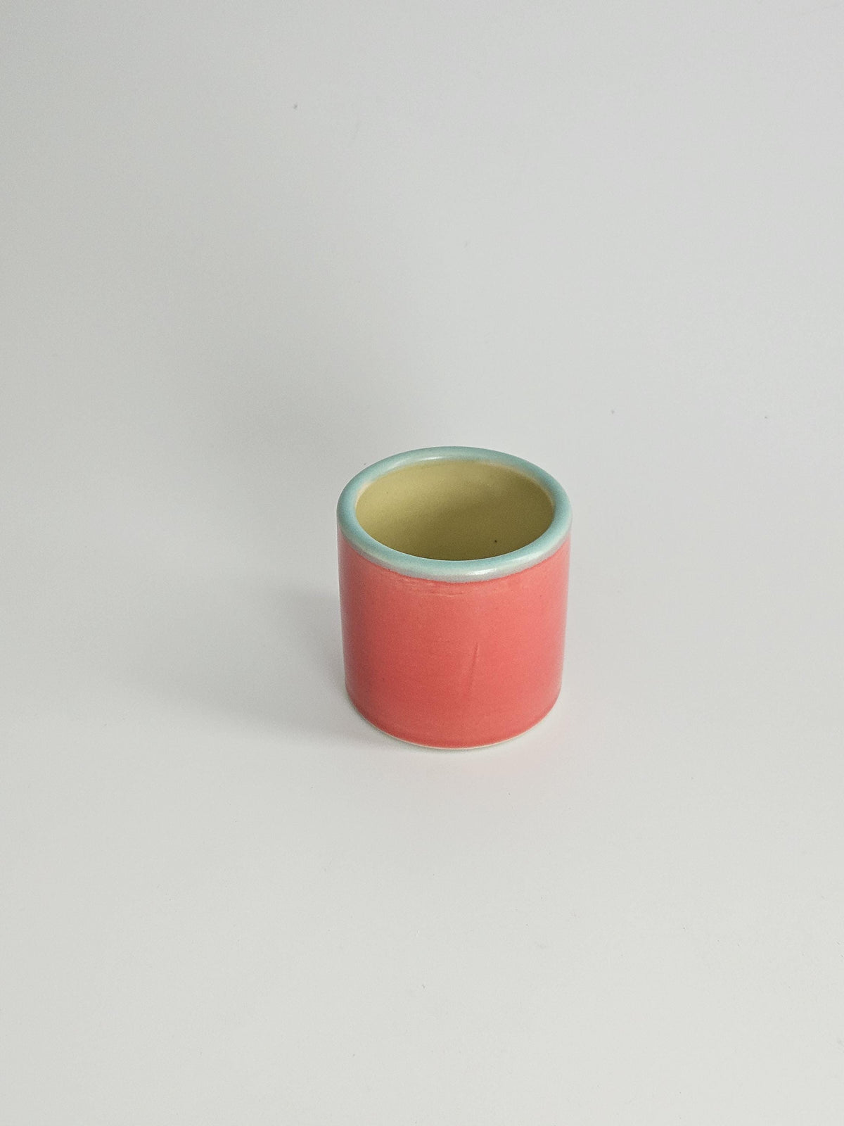 Handmade Ceramic Color Block Espresso Cup: Wheel Thrown Shot Glass