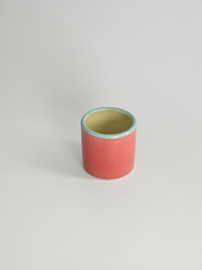 Handmade Ceramic Color Block Espresso Cup: Wheel Thrown Shot Glass