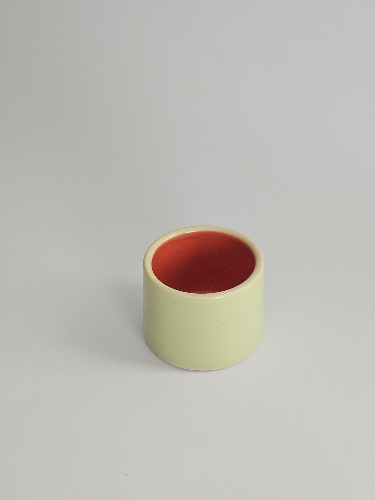 Handmade Ceramic Color Block Espresso Cup: Wheel Thrown Shot Glass