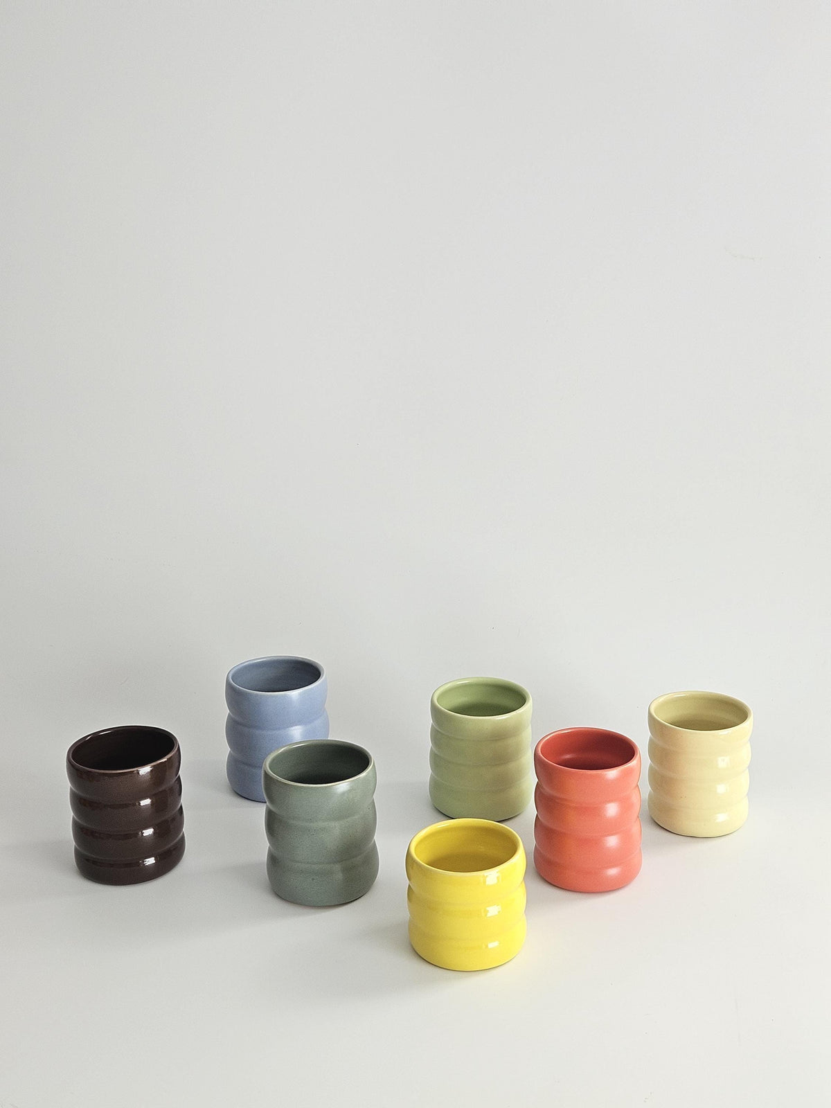 Tall Wiggly Tumbler in Espresso (Ready to Ship) • Chocolate Brown Handmade Colorful Ceramic • 20 Ounce Wobble Cup • Bubble Cup