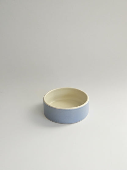 Handmade Inside Out Color Block Pet Dish: Cat Dog Dish Two-Toned Ceramic