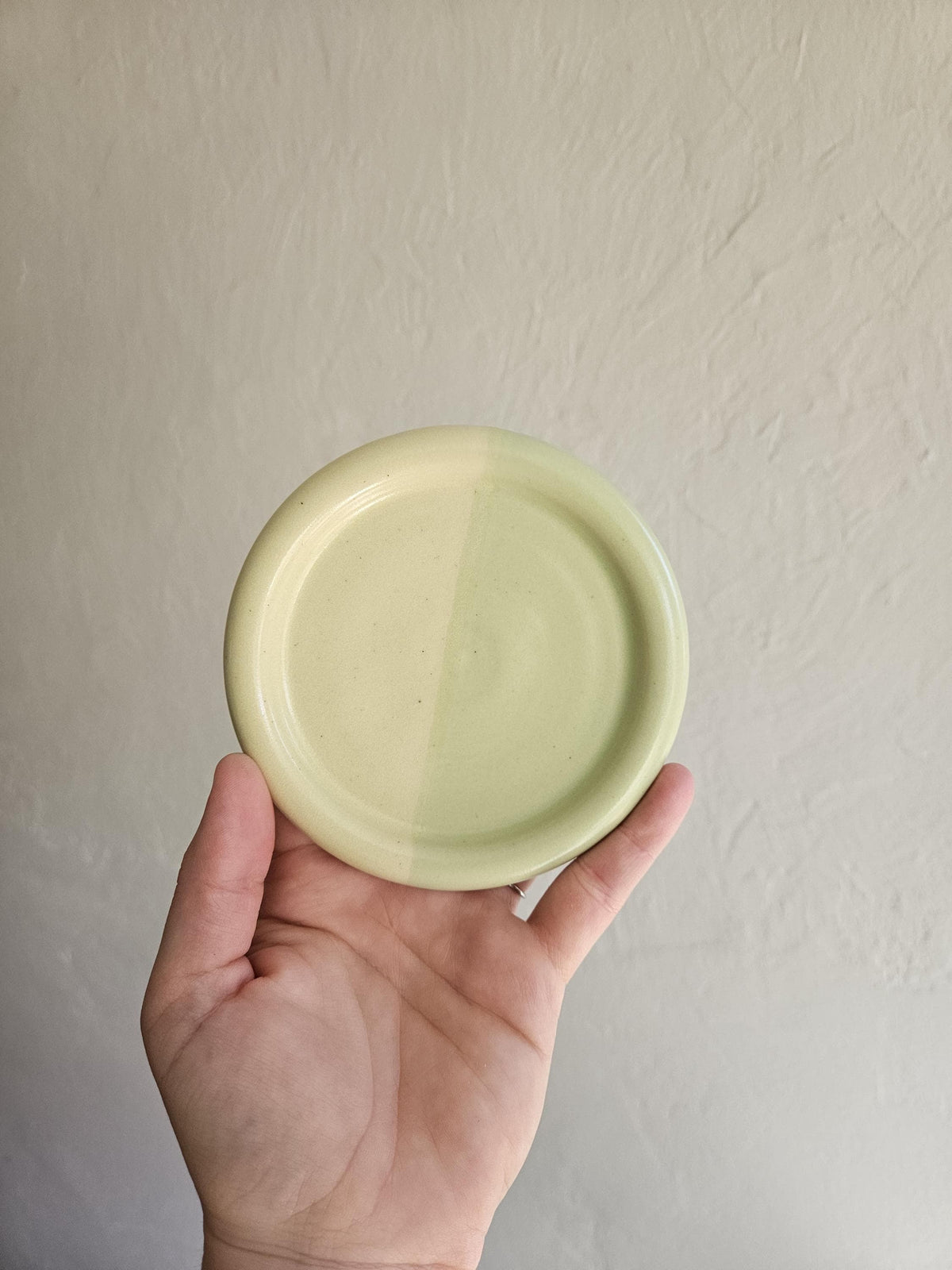 Handmade Ceramic Color Block Coaster: Wheel Thrown Pottery