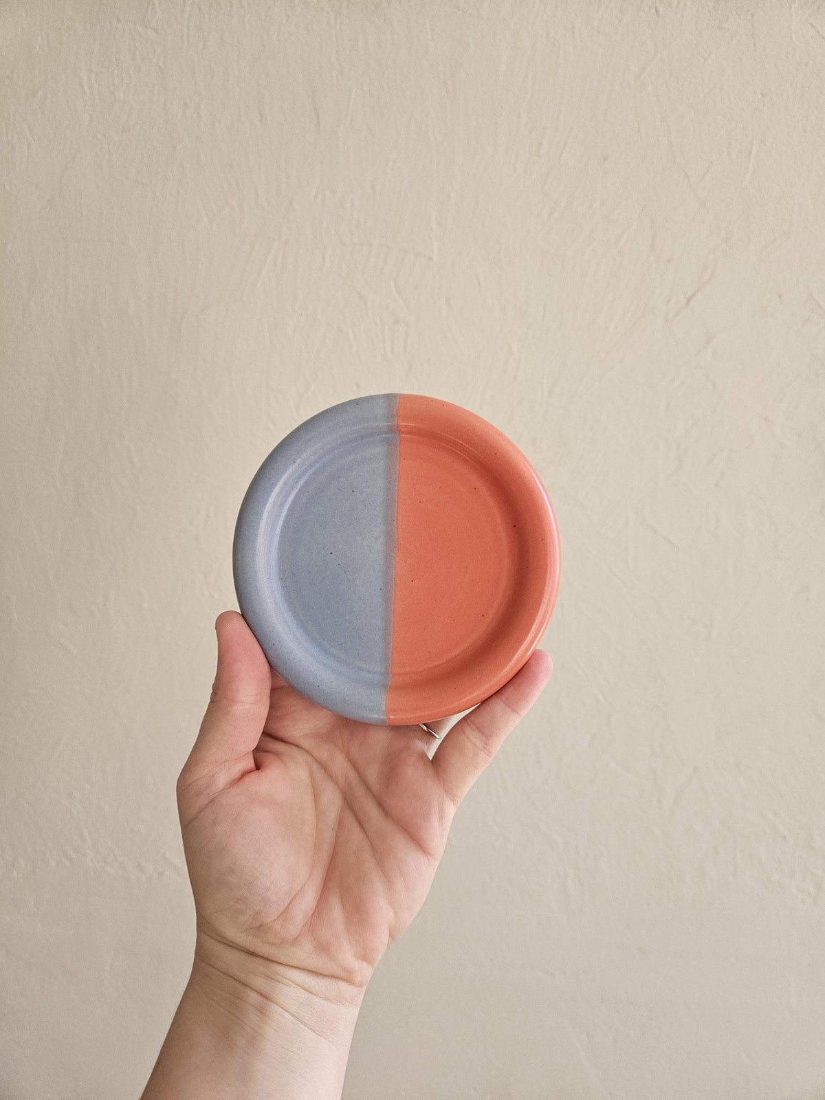 Handmade Ceramic Color Block Coaster: Wheel Thrown Pottery