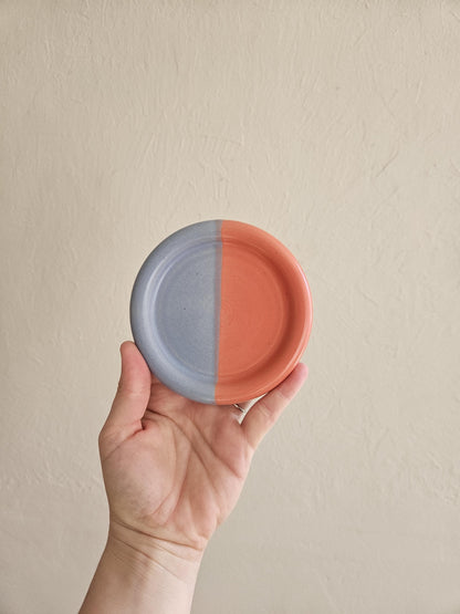 Handmade Ceramic Color Block Coaster: Wheel Thrown Pottery