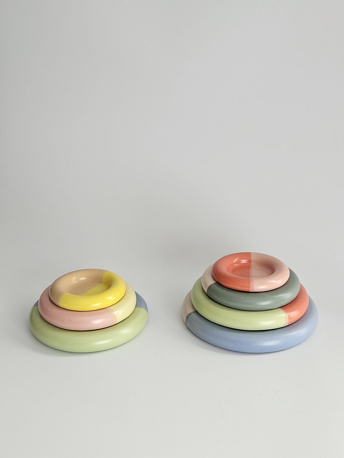 Handmade Ceramic Donut Dish: Chunky Bubble Plate, Ring & Jewelry Holder