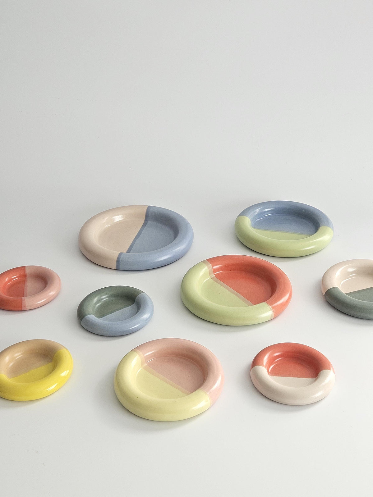 Handmade Ceramic Donut Dish: Chunky Bubble Plate, Ring & Jewelry Holder