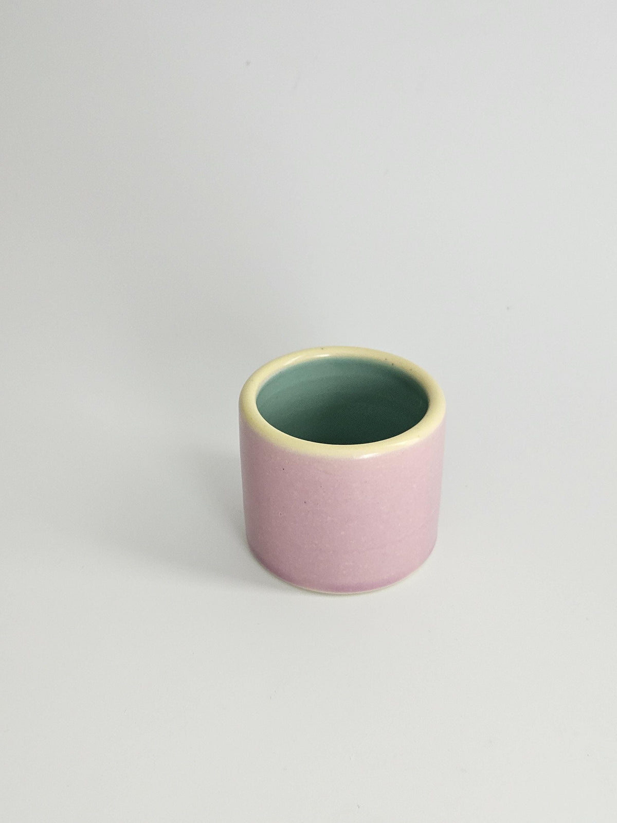 Handmade Ceramic Color Block Espresso Cup: Wheel Thrown Shot Glass