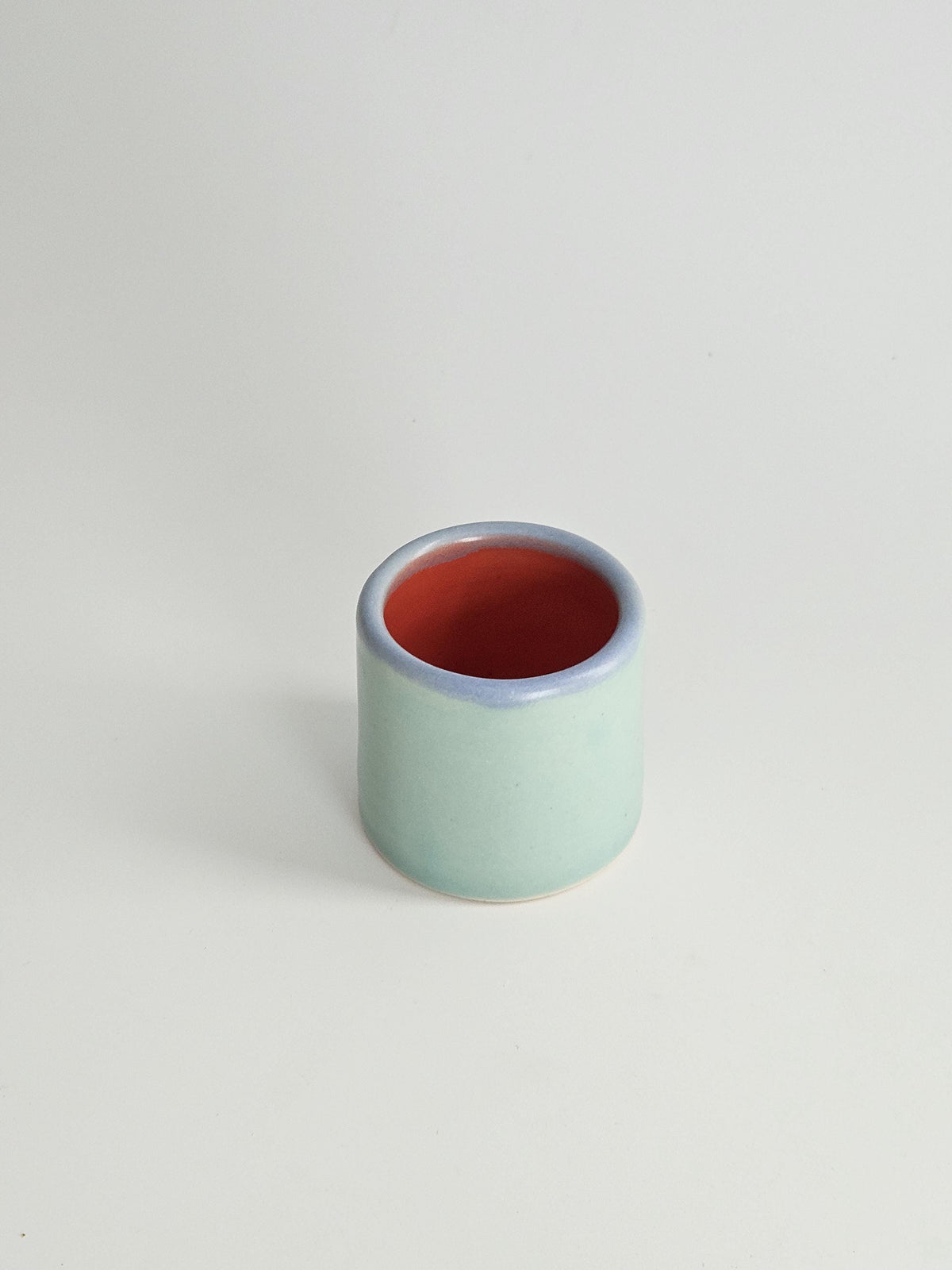 Handmade Ceramic Color Block Espresso Cup: Wheel Thrown Shot Glass