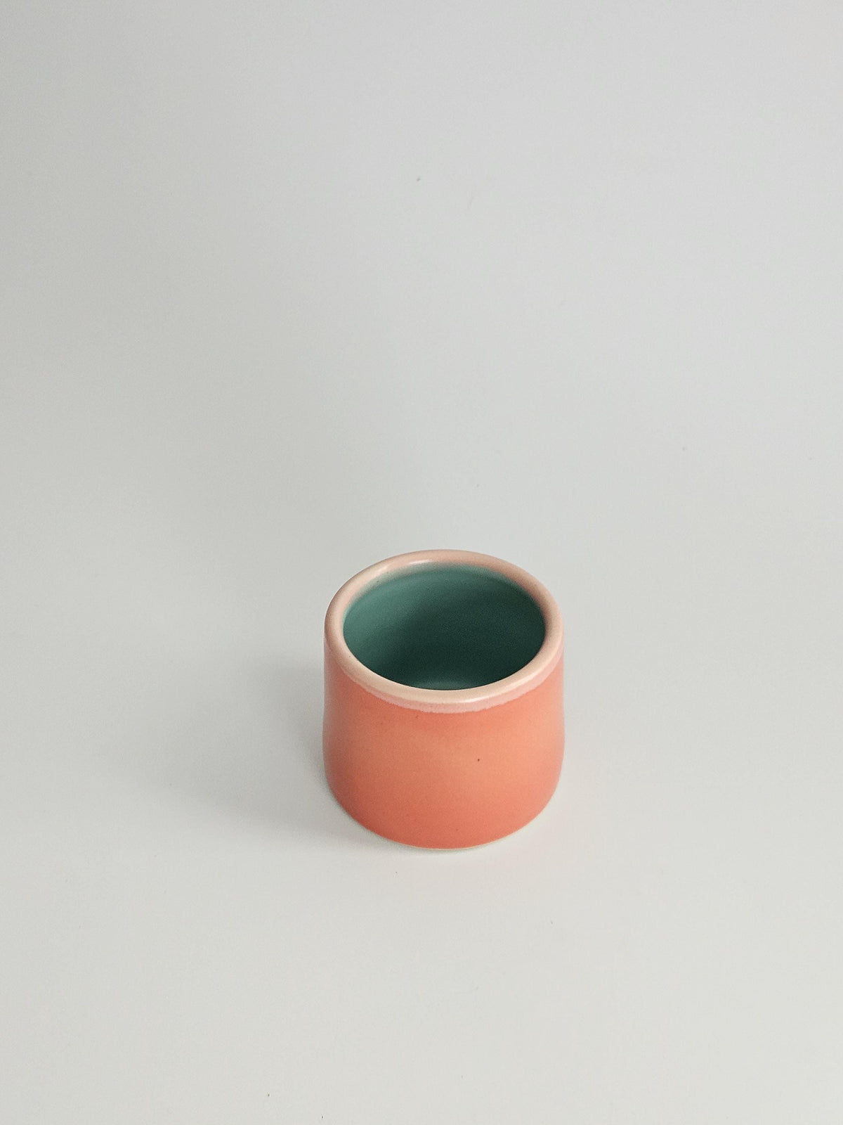 Handmade Ceramic Color Block Espresso Cup: Wheel Thrown Shot Glass
