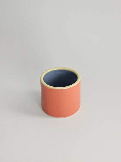 Handmade Ceramic Color Block Espresso Cup: Wheel Thrown Shot Glass