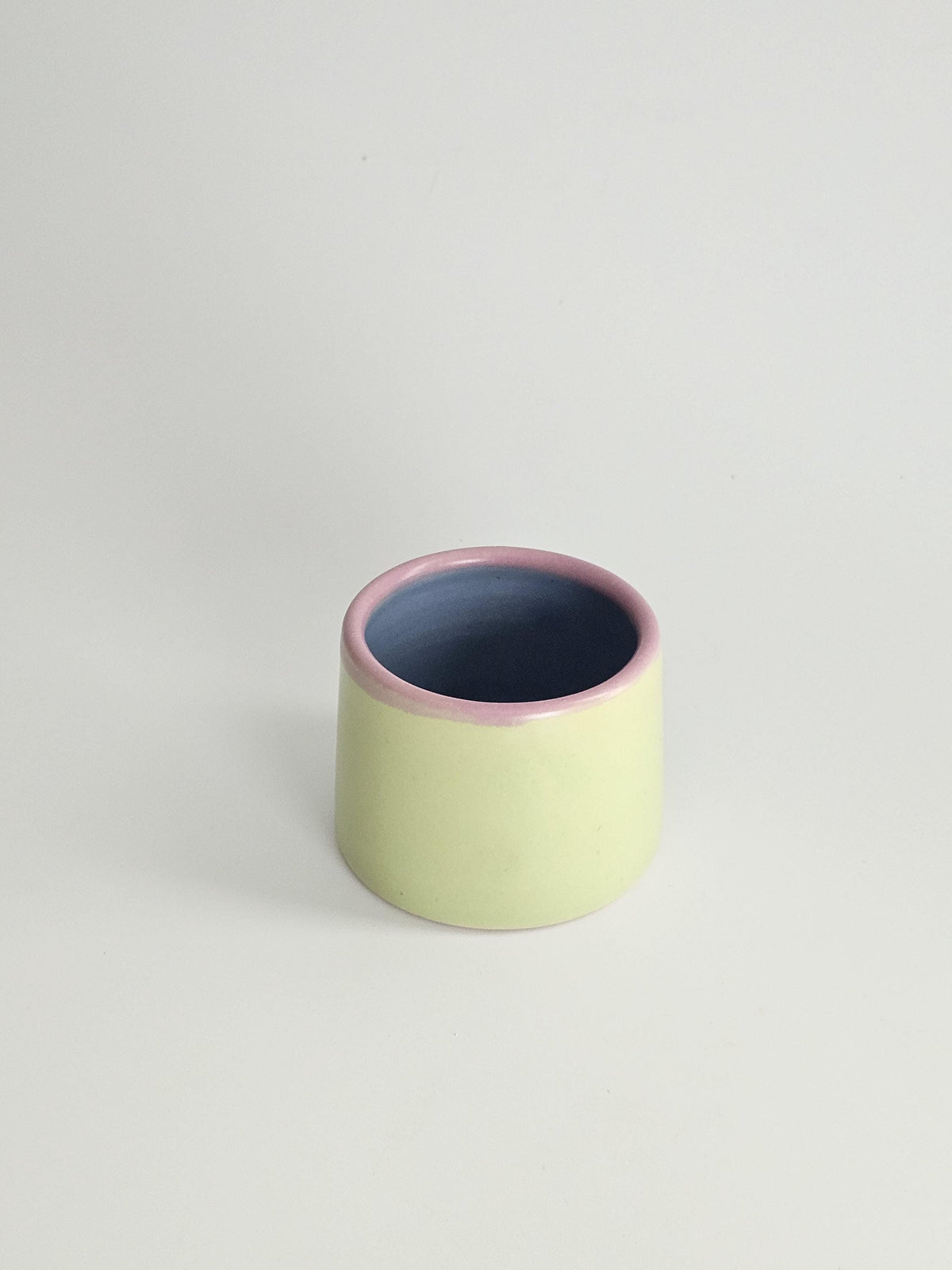 Handmade Ceramic Color Block Espresso Cup: Wheel Thrown Shot Glass