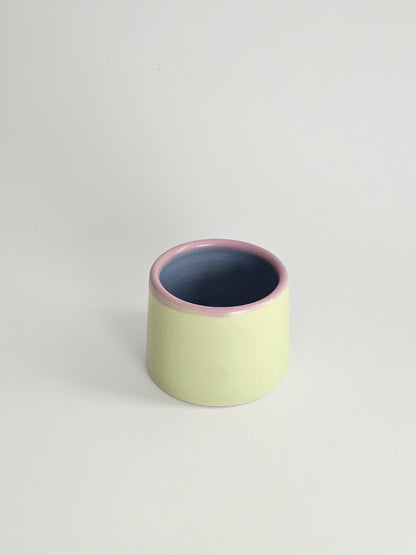 Handmade Ceramic Color Block Espresso Cup: Wheel Thrown Shot Glass