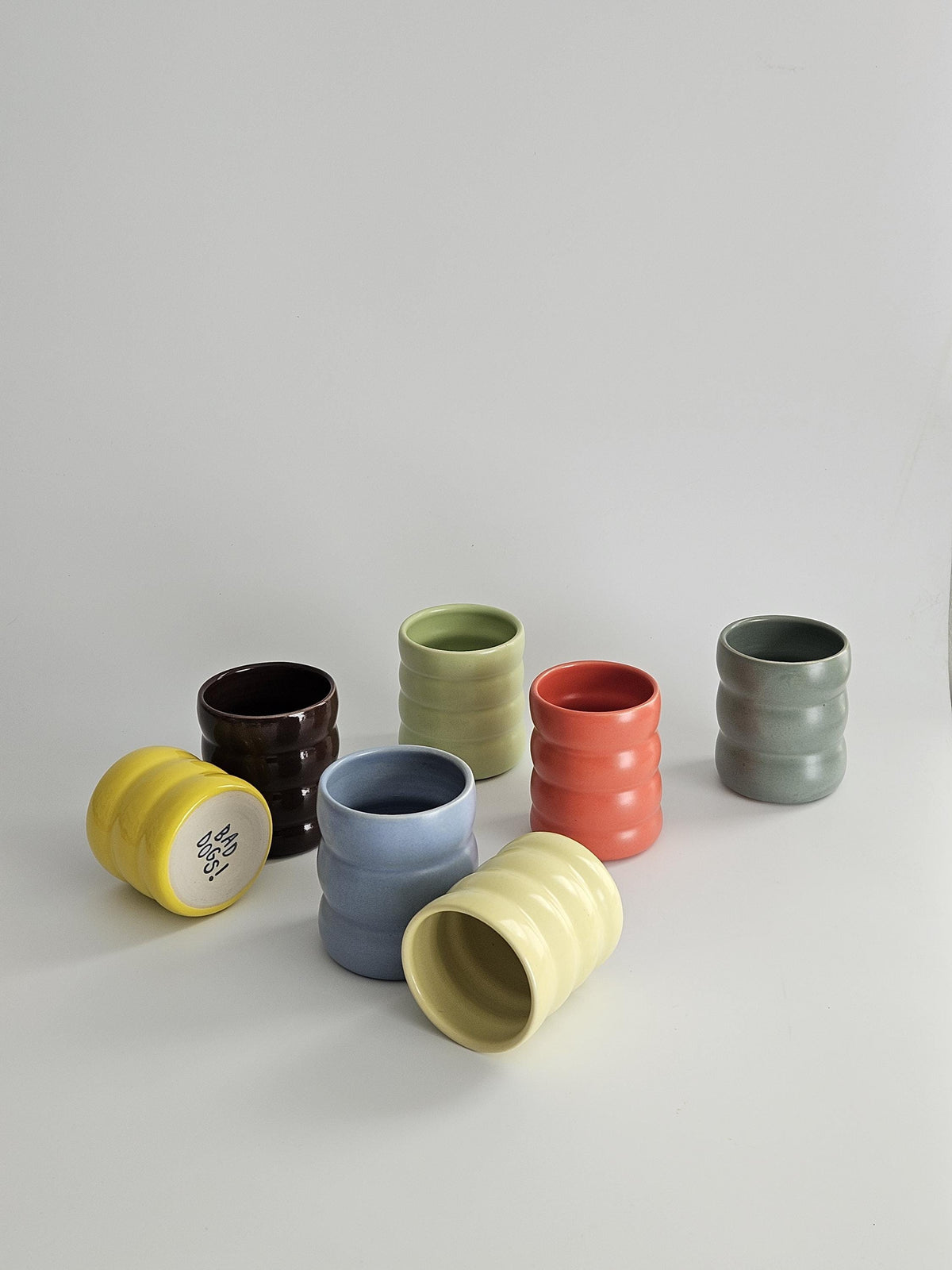 Tall Wiggly Tumbler in Espresso (Ready to Ship) • Chocolate Brown Handmade Colorful Ceramic • 20 Ounce Wobble Cup • Bubble Cup