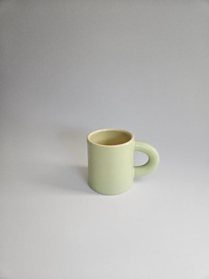 Two-Toned Ceramic Coffee Mug, Handmade Pottery, Color Block Design